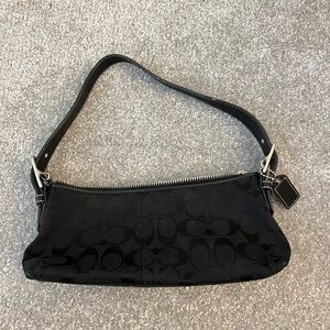 Coach black buckle bag